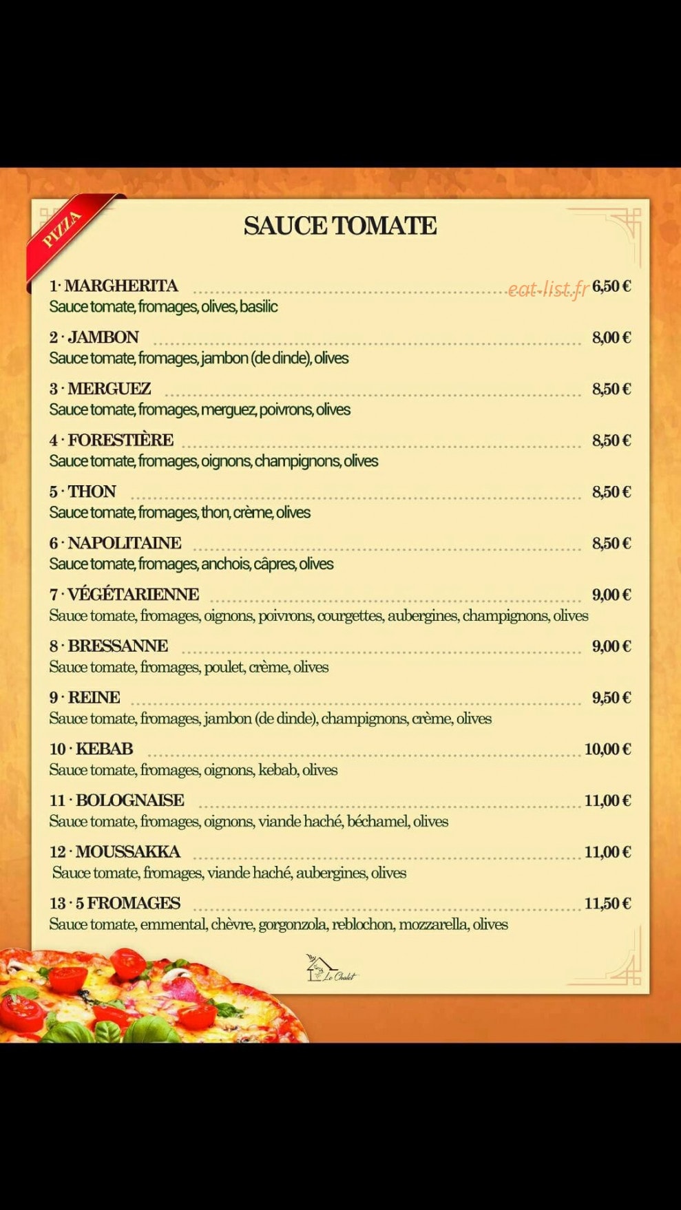 Le Chalet — carte page 2