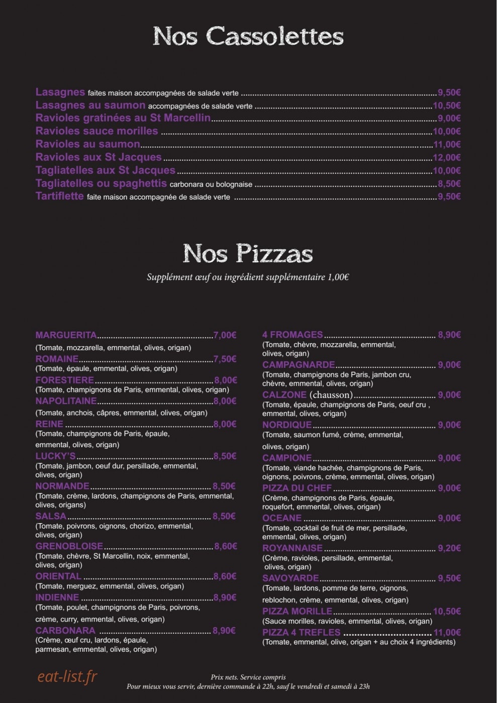 Lucky's — carte page 2