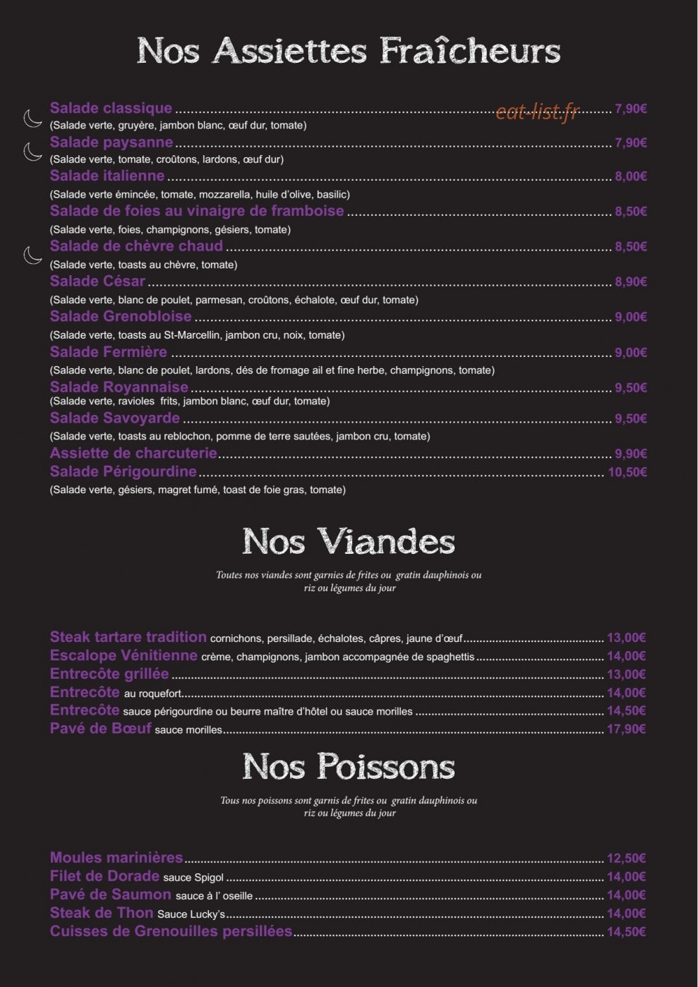 Lucky's — carte page 1
