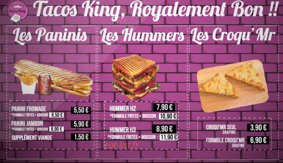 Tacos King — carte page 5