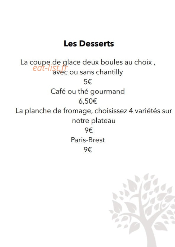 Auberge de la Forêt — carte page 2