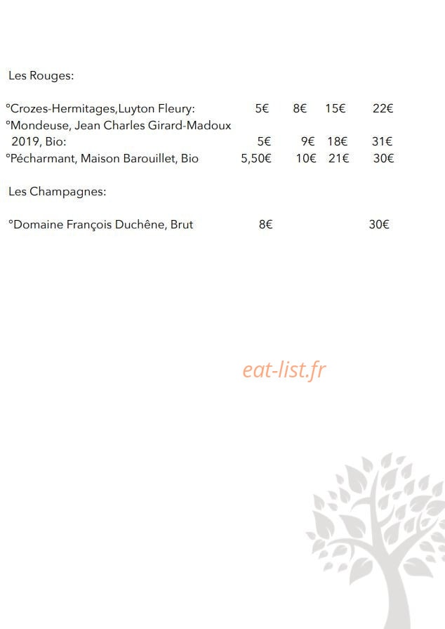 Auberge de la Forêt — carte page 5