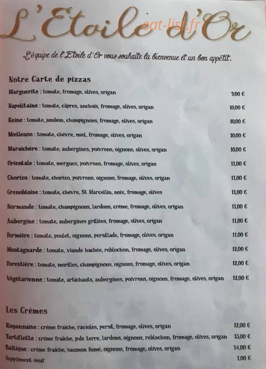 L'Etoile d'Or — carte page 1
