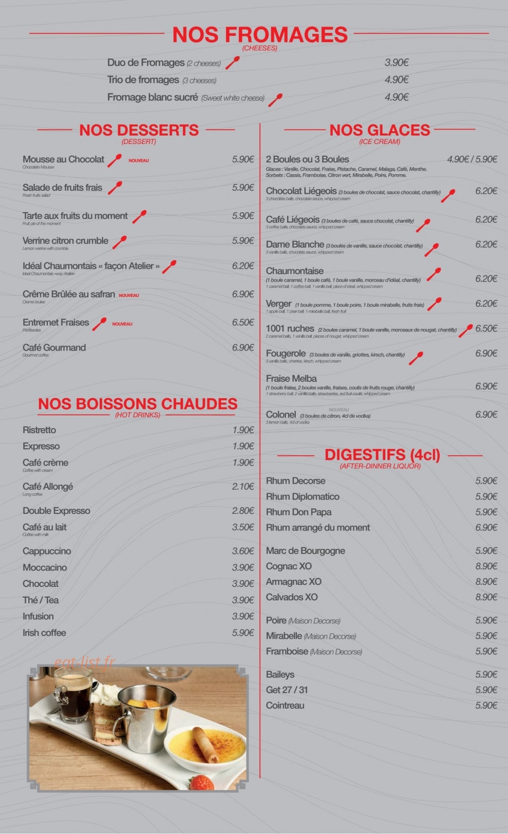 Atelier grill — carte page 2
