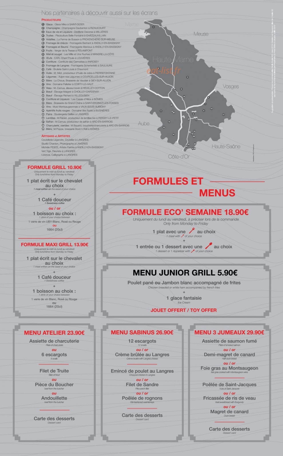 Atelier grill — carte page 3