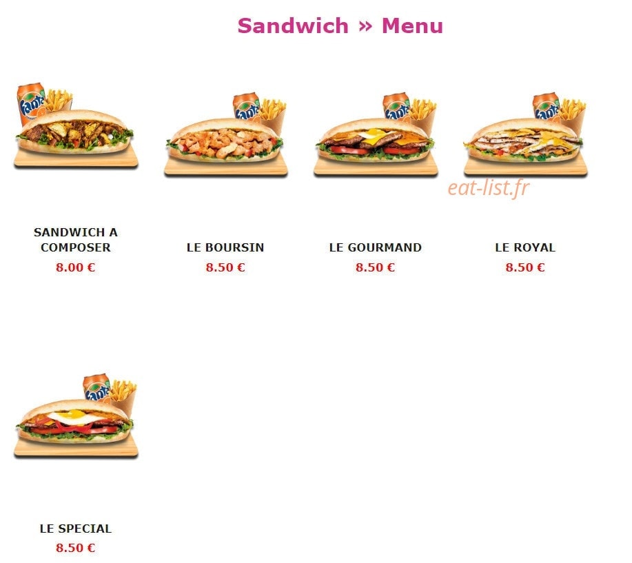 Burger Nine — carte page 3