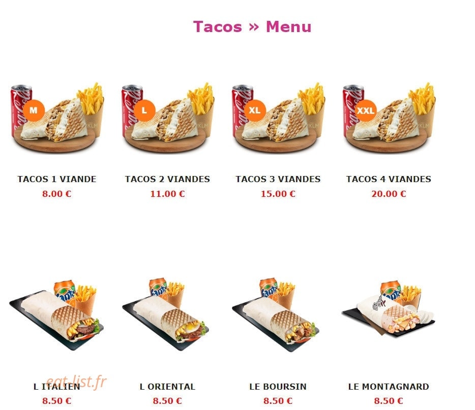 Burger Nine — carte page 2