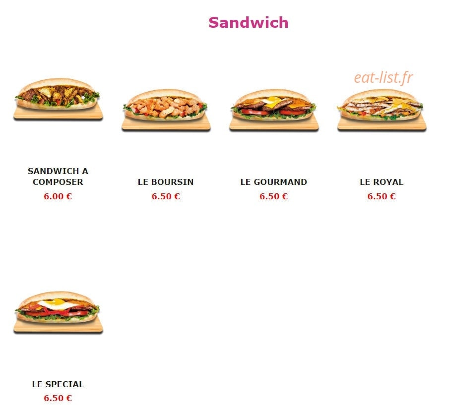 Burger Nine — carte page 4