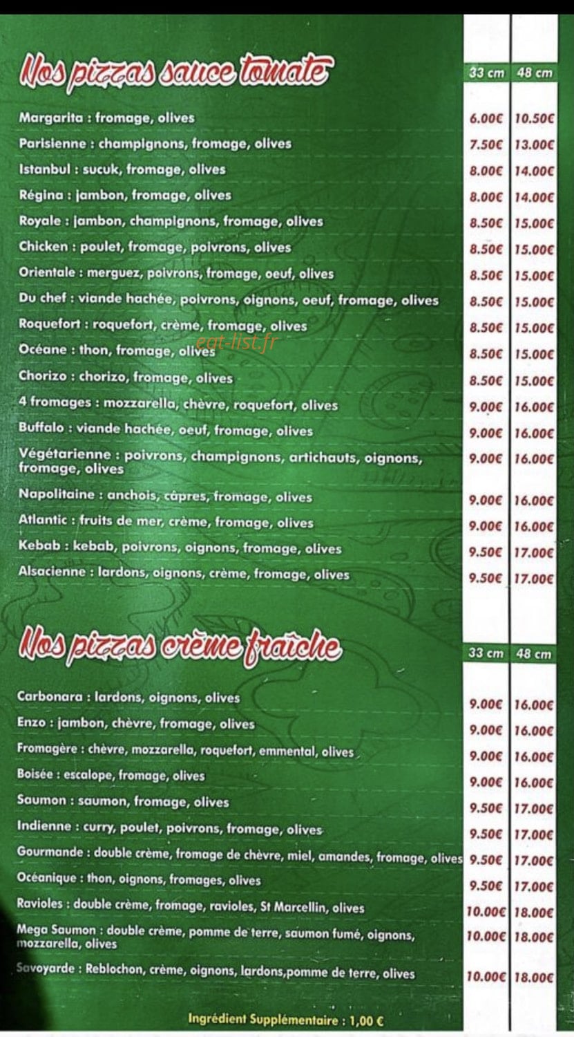 La Pause Gourmande — carte page 1