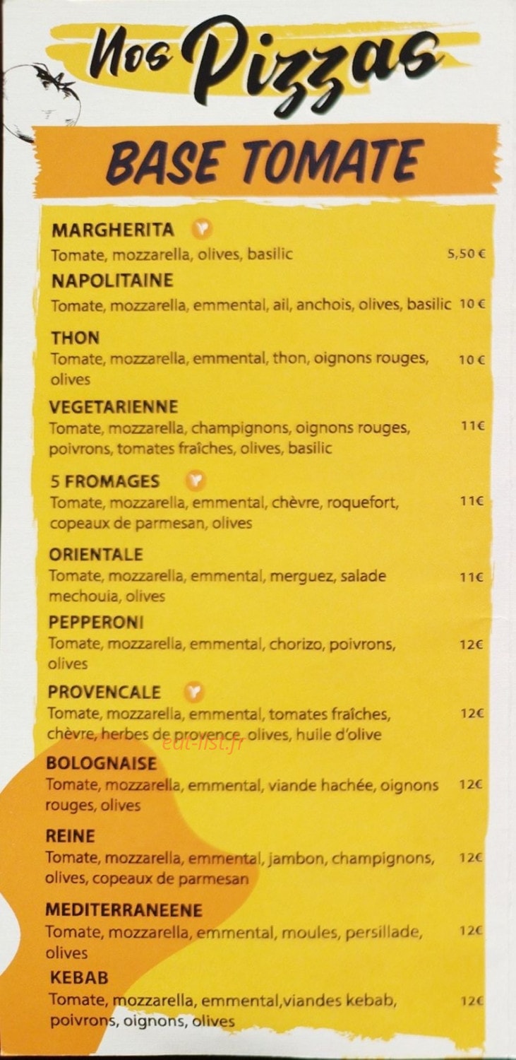 Time Pizza — carte page 2
