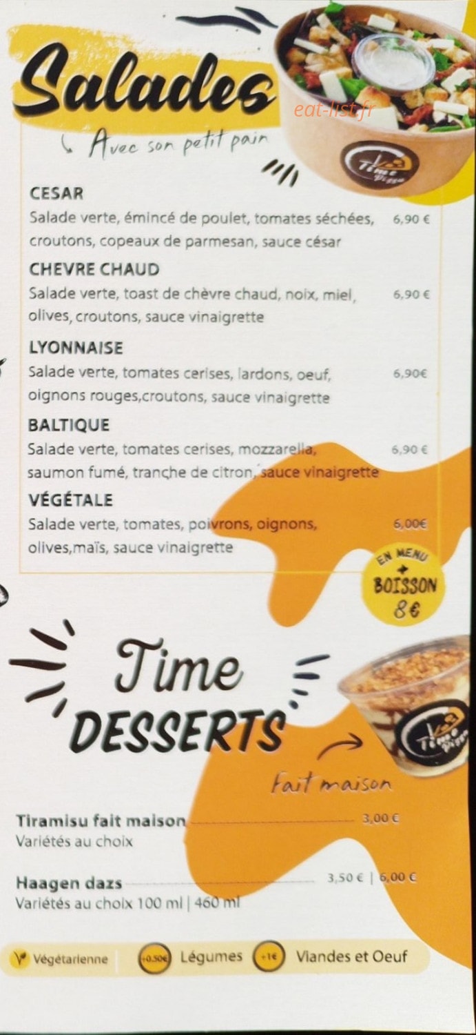 Time Pizza — carte page 4