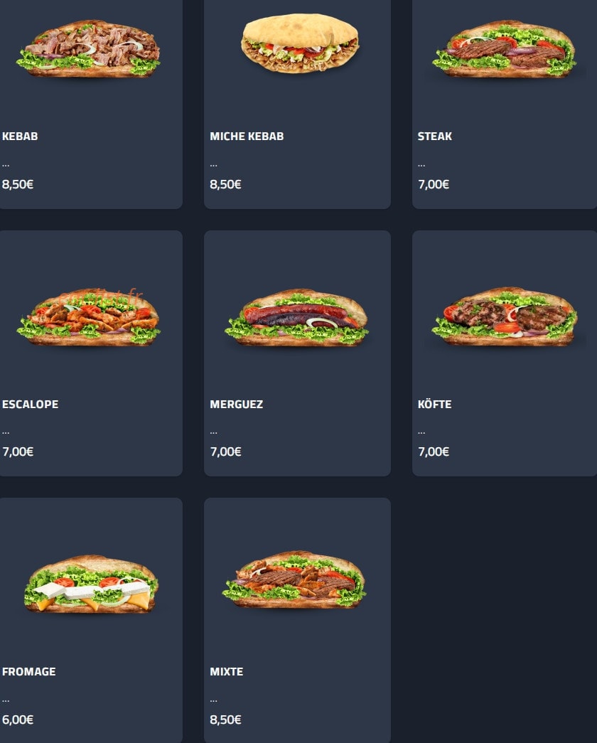 My Resto — carte page 3