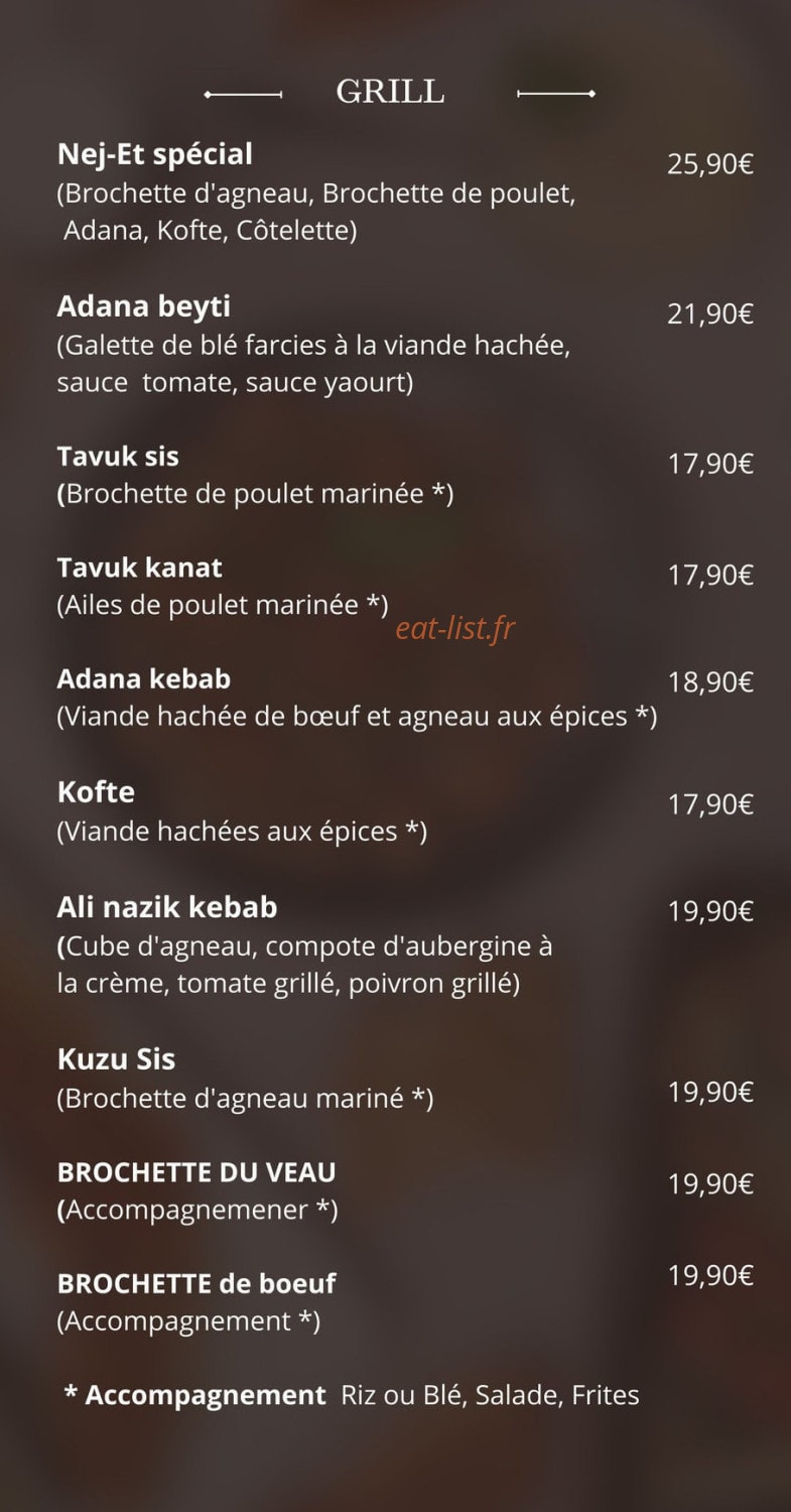 Nej Et Restaurant — carte page 5