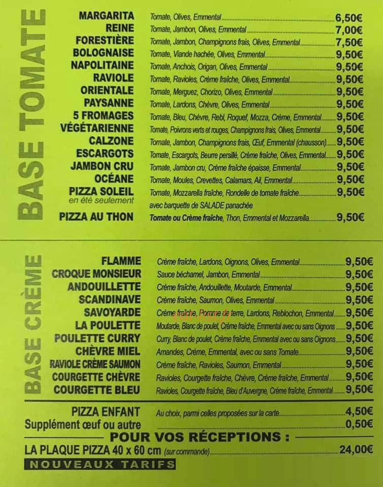 Pizza Dolo — carte page 1