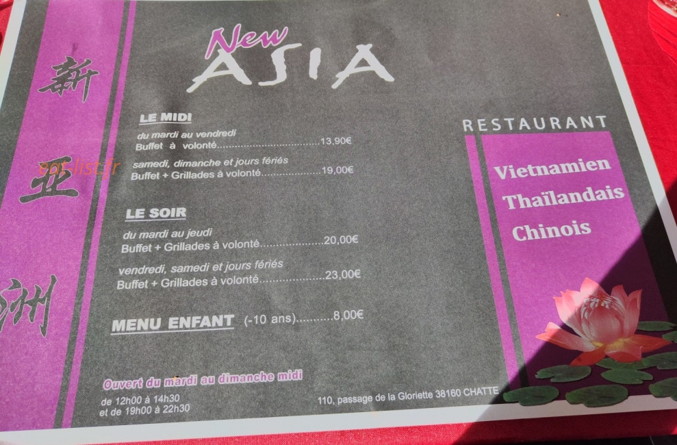 New Asia — carte page 2