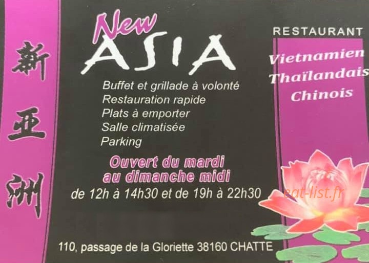 New Asia — carte page 1