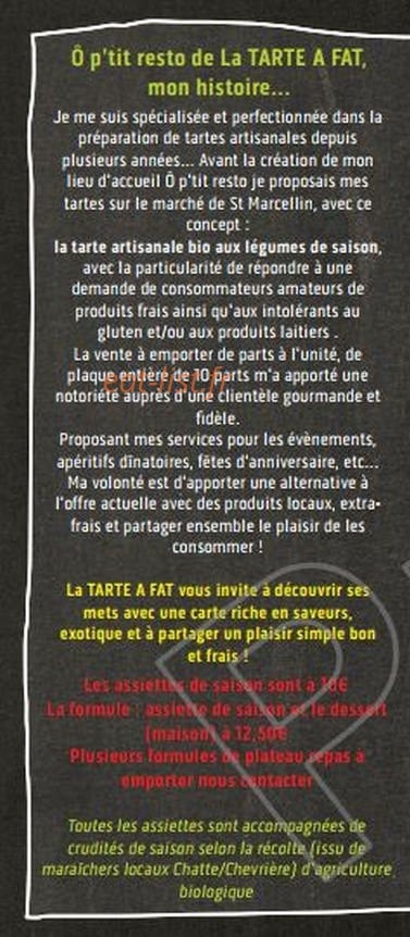 Ô p'tit resto de La Tarte à Fat — carte page 2