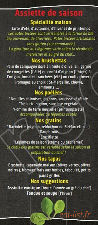Ô p'tit resto de La Tarte à Fat — carte page 3