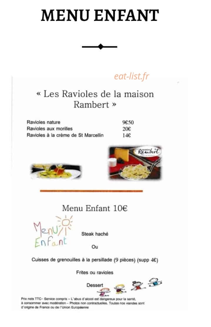 Auberge des Saveurs — carte page 3