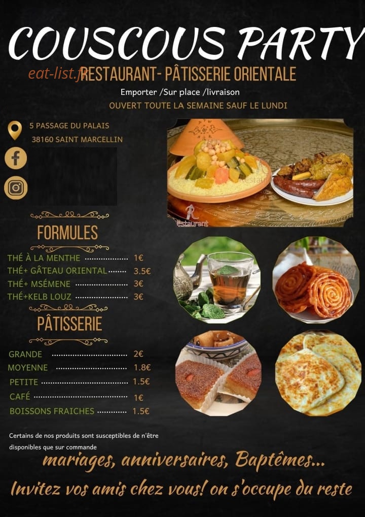 Couscous Party — carte page 1