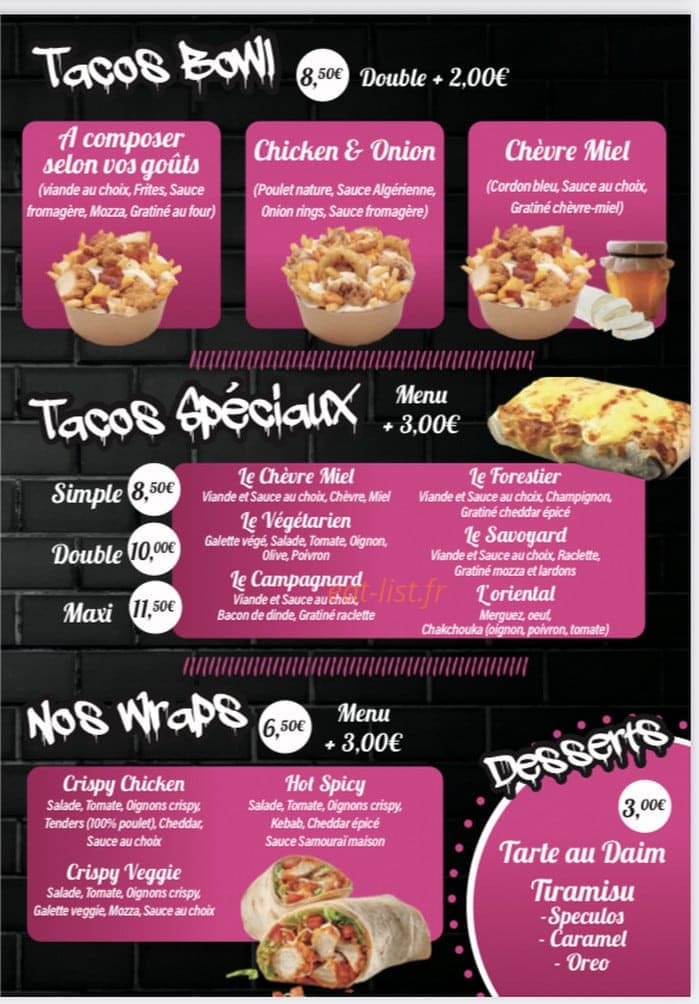 Crispy Tasty — carte page 3