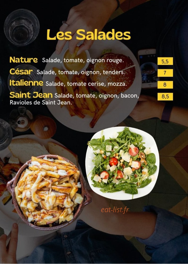 Fast burger's — carte page 5