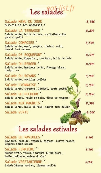La Terrasse — carte page 1