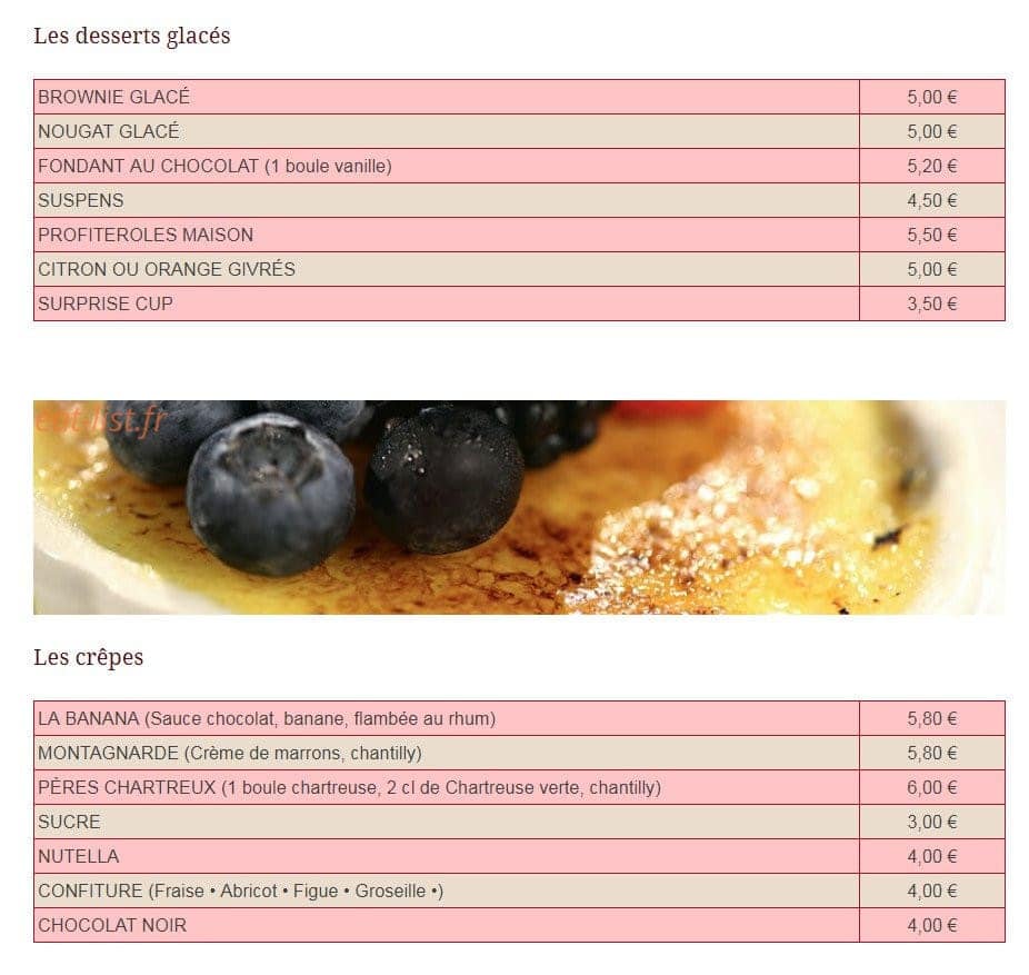 Le Grillon — carte page 7