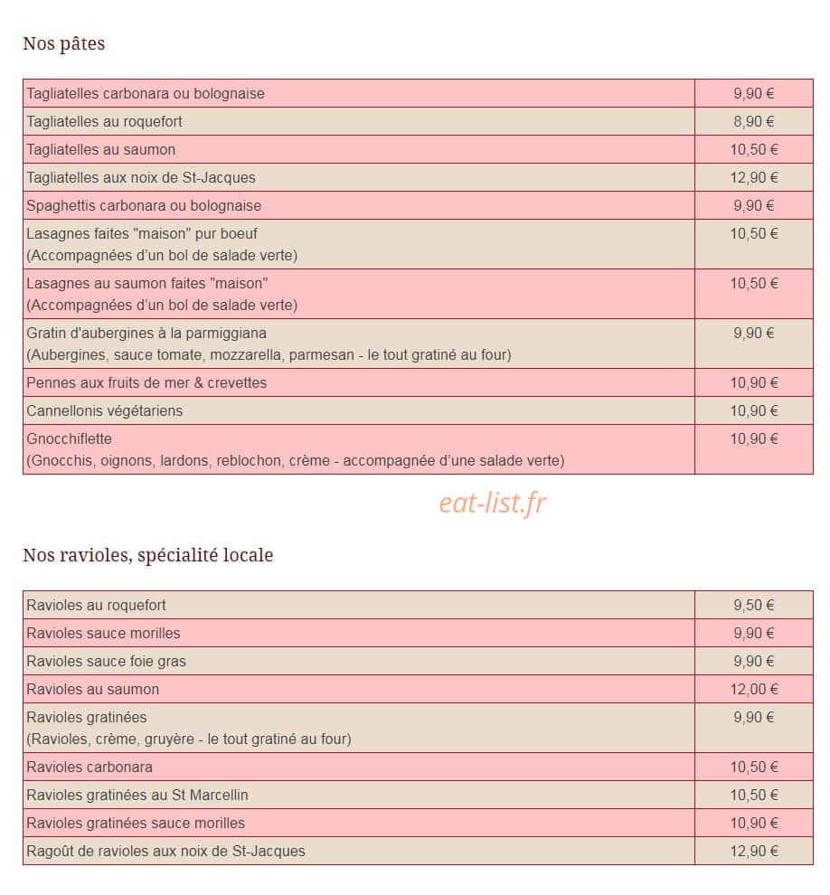 Le Grillon — carte page 3