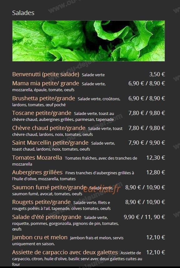 Le Rustic' — carte page 1