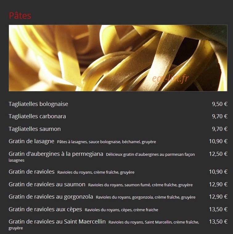 Le Rustic' — carte page 6