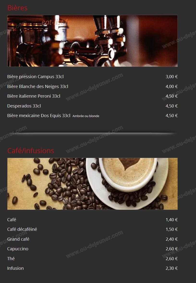 Le Rustic' — carte page 13