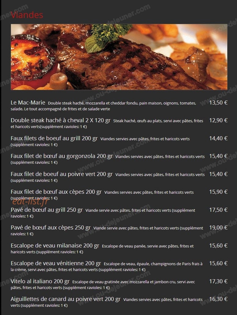 Le Rustic' — carte page 3
