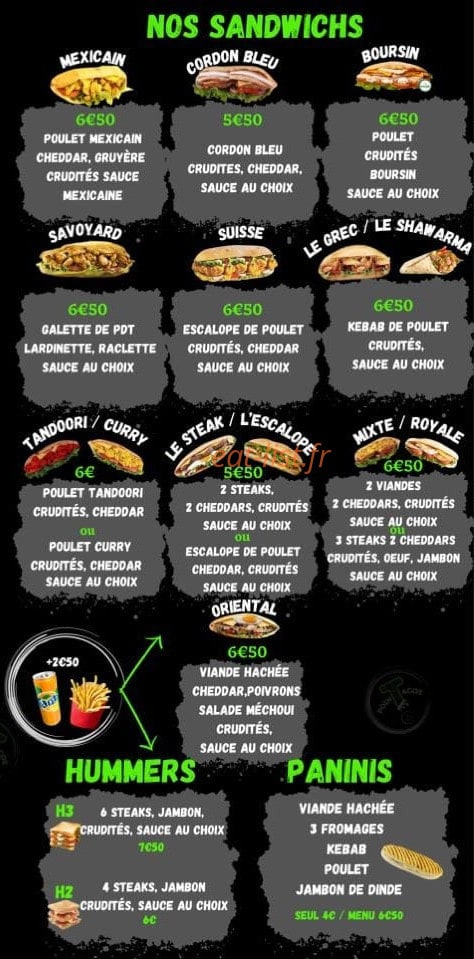 Point Tacos — carte page 4