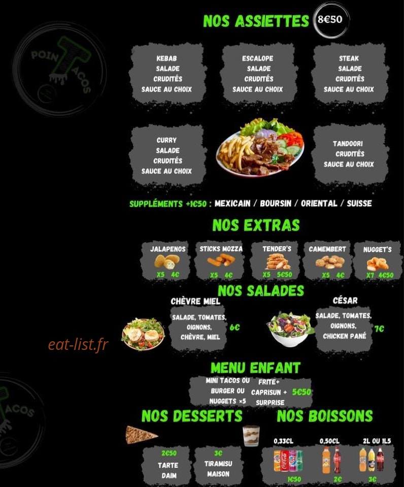 Point Tacos — carte page 5