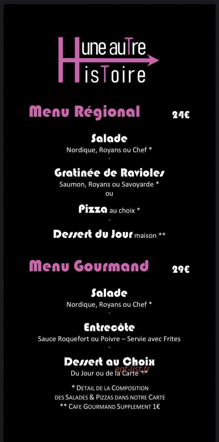 Une Autre Histoire — carte page 1
