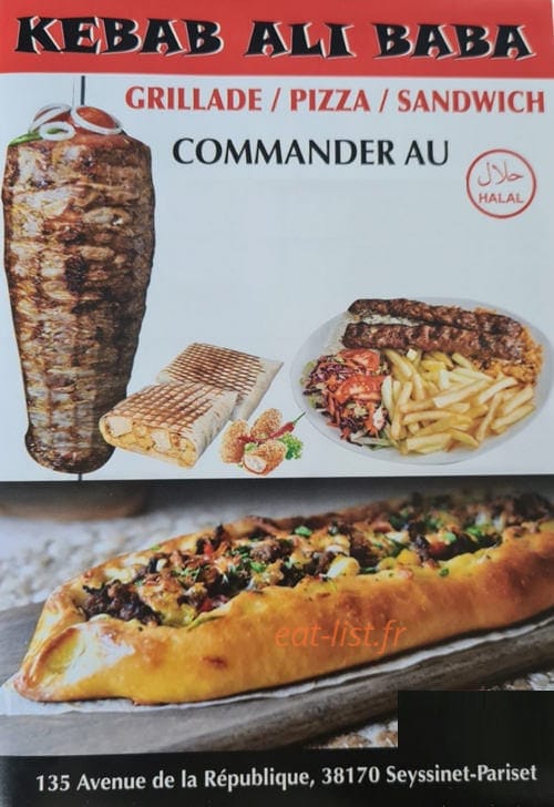 Kebab Ali Baba — carte page 1