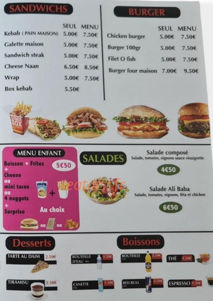 Kebab Ali Baba — carte page 4