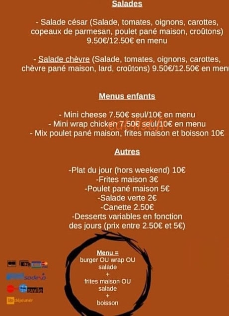 La mylie burger — carte page 2