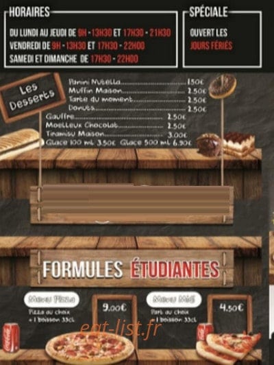 Le Comptoir — carte page 3