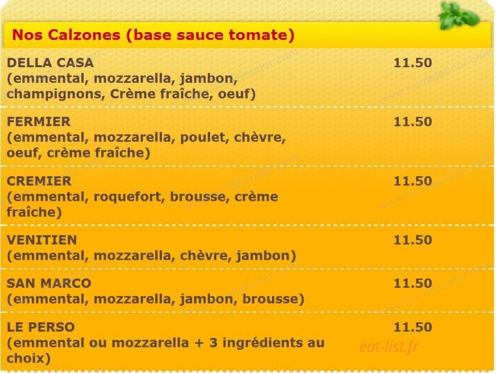 Pizza Della Casa — carte page 4