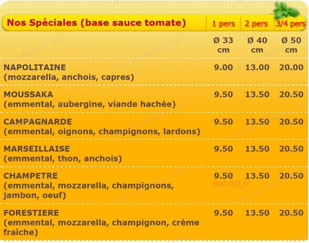 Pizza Della Casa — carte page 5