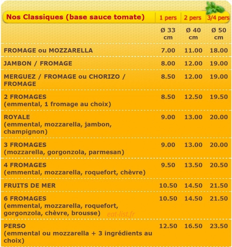 Pizza Della Casa — carte page 3