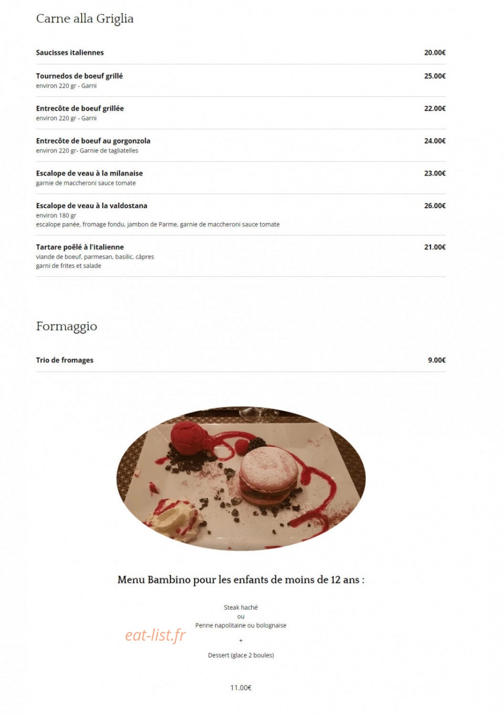 Ristorante La Suite — carte page 4