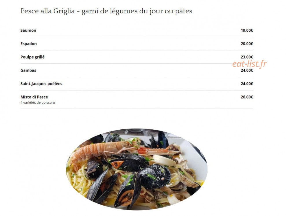 Ristorante La Suite — carte page 2
