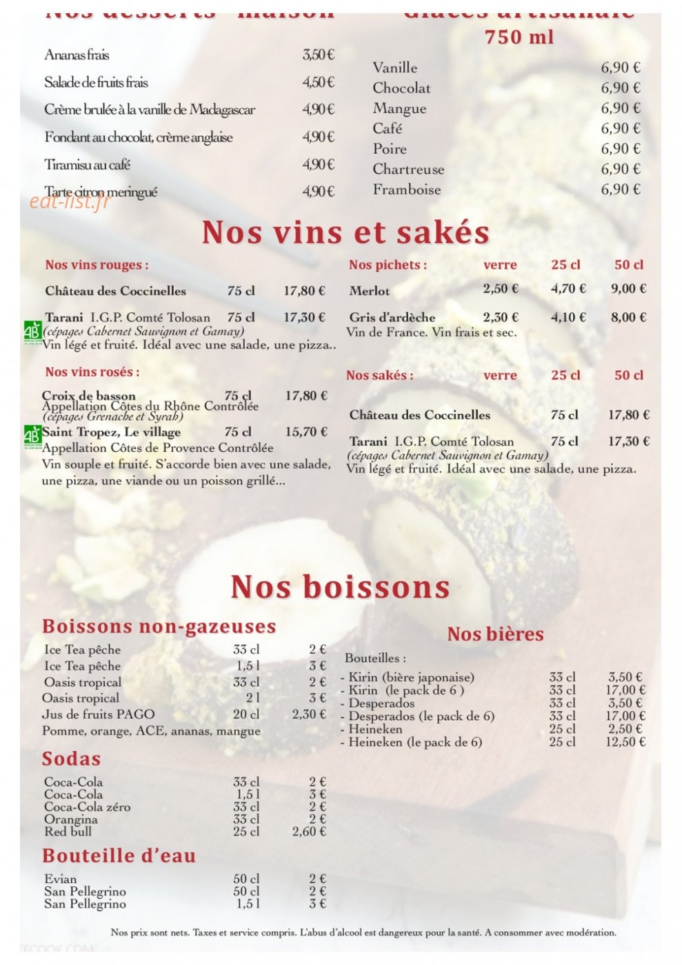 Sushi'K pizza — carte page 5