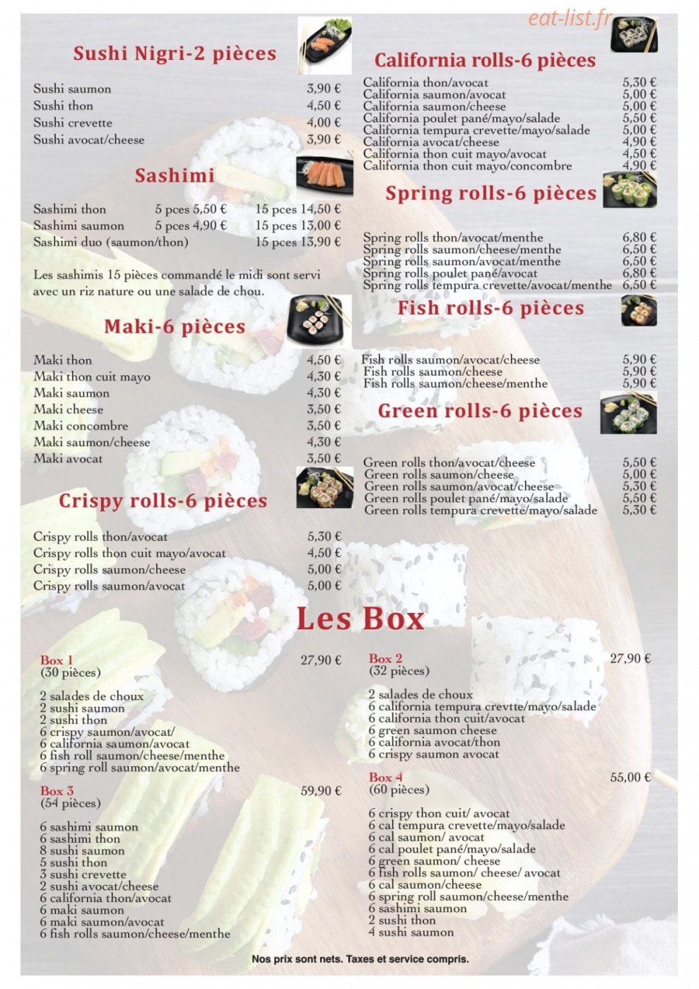 Sushi'K pizza — carte page 4