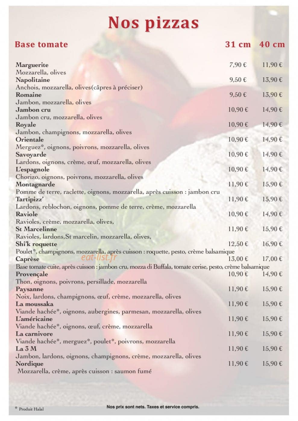Sushi'K pizza — carte page 2