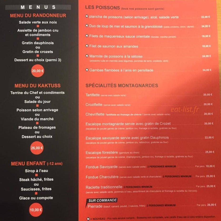 Le Kaktuss — carte page 2