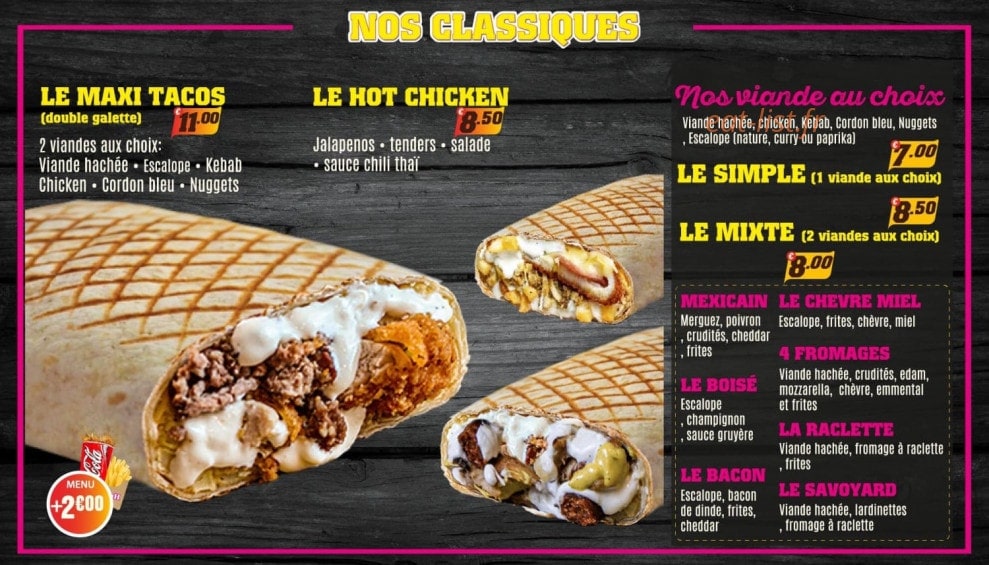 Billionnaire tacos — carte page 3